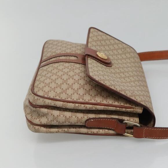 CELINE Macadam Canvas Shoulder Bag Pvc Beige Gold - Picture 4 of 12